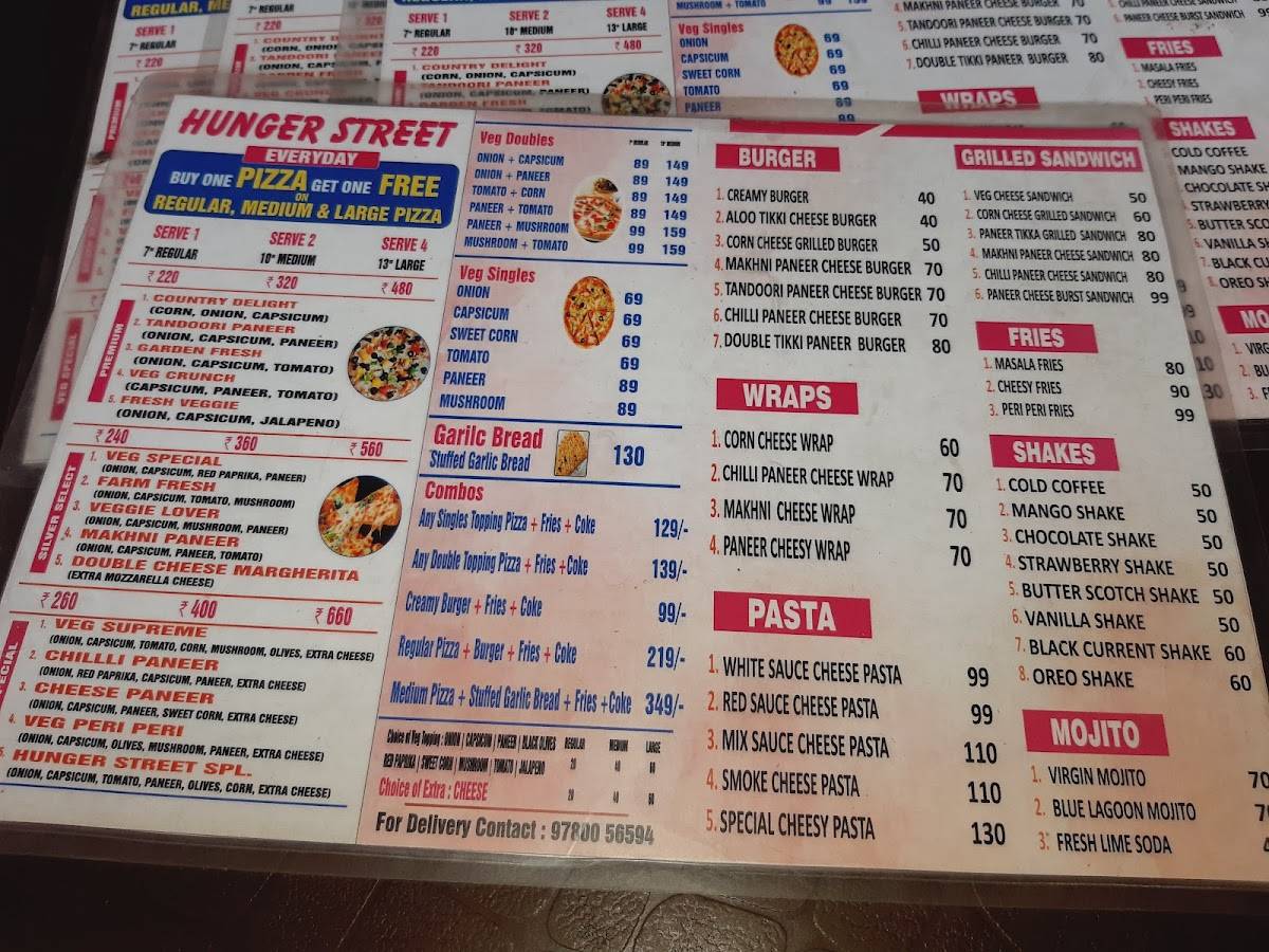 Hunger's Street(Castle For Foodies) menu