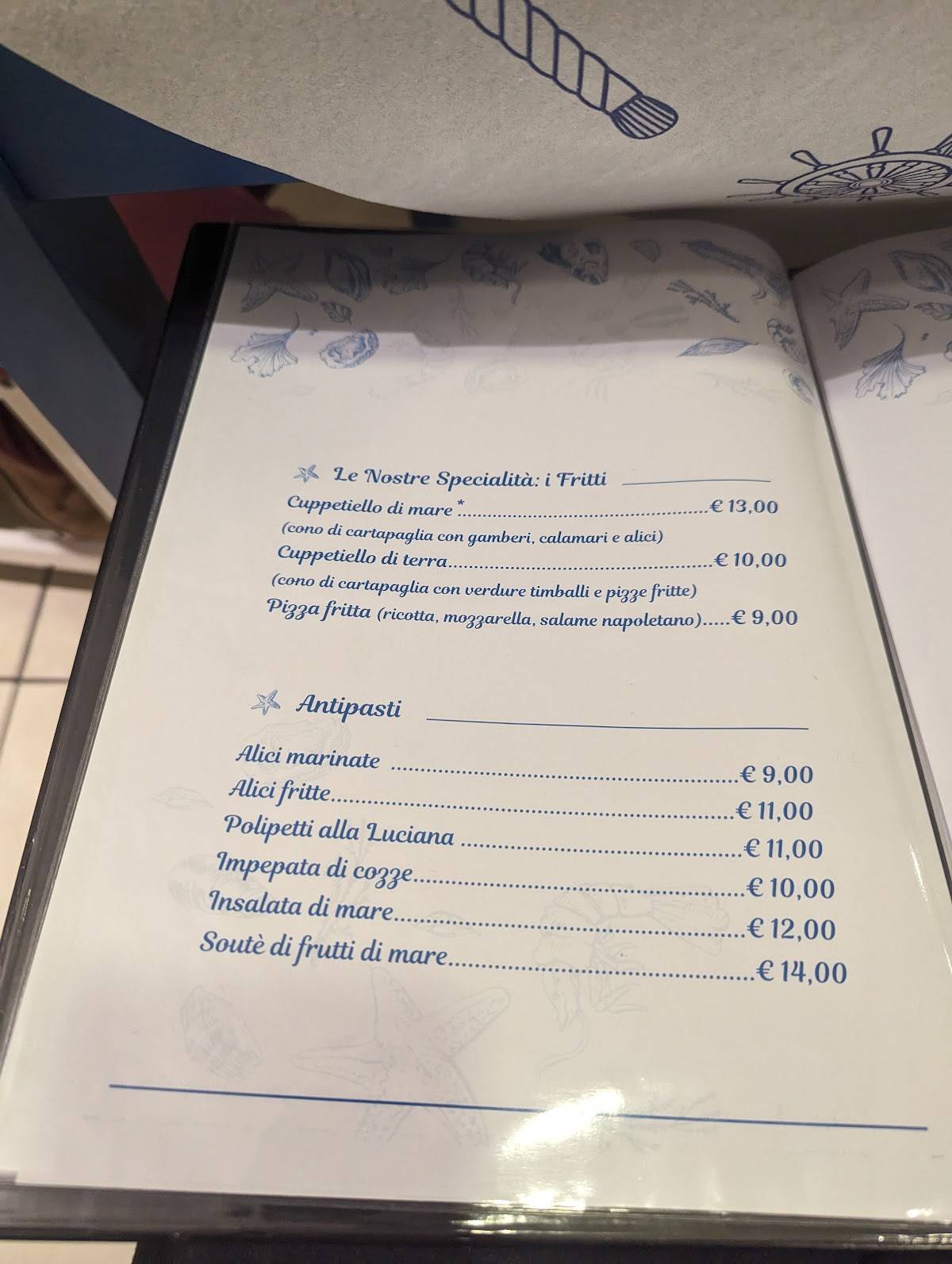 Menu di Il Capriccio Di Partenope 