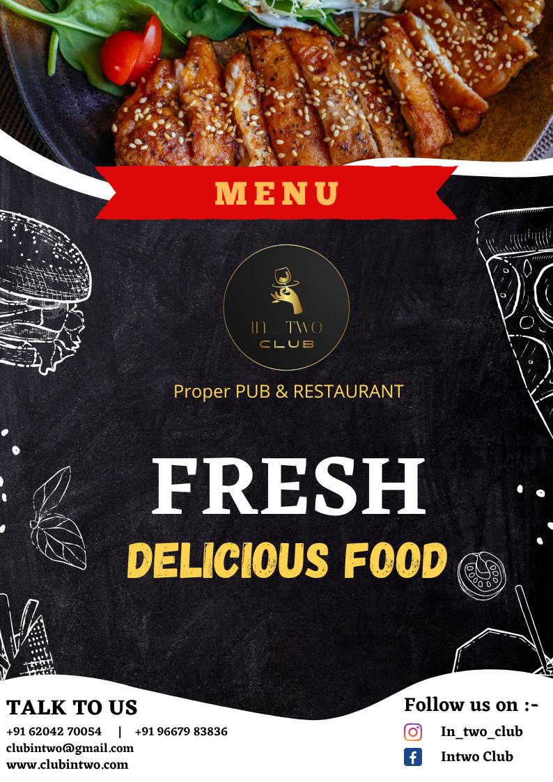 Intwo club menu