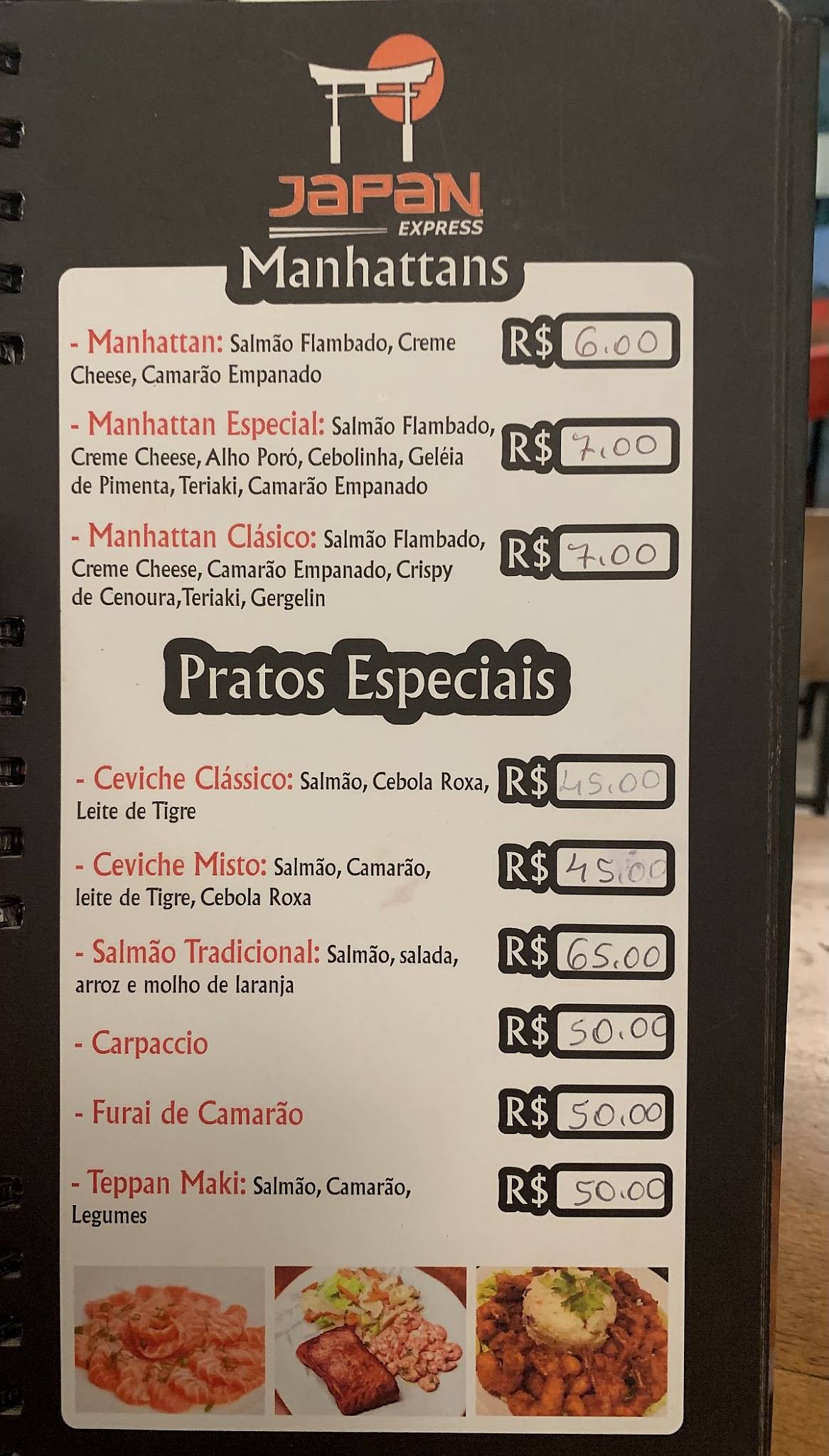 Japan Express cardápio