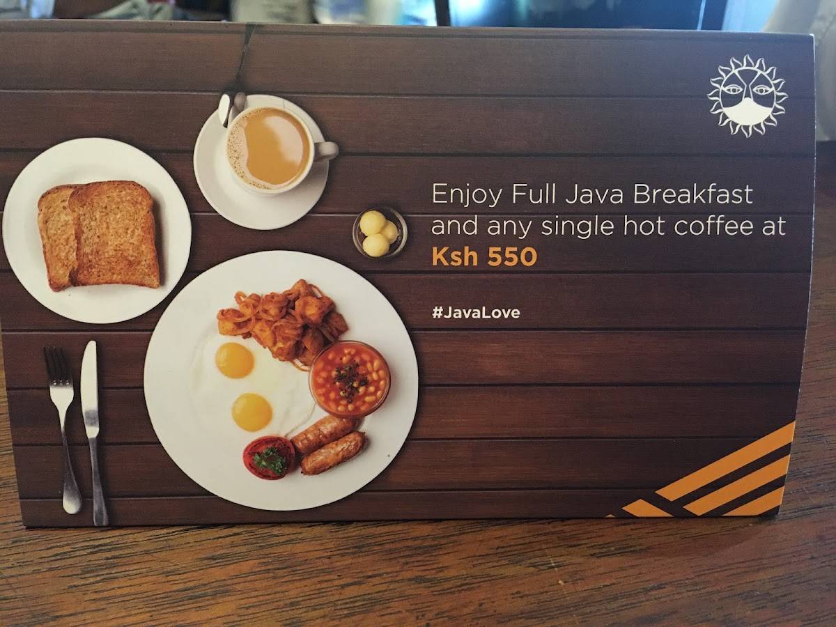 Menu at Java House - Mama Ngina St restaurant, Nairobi, Transnational Plaza