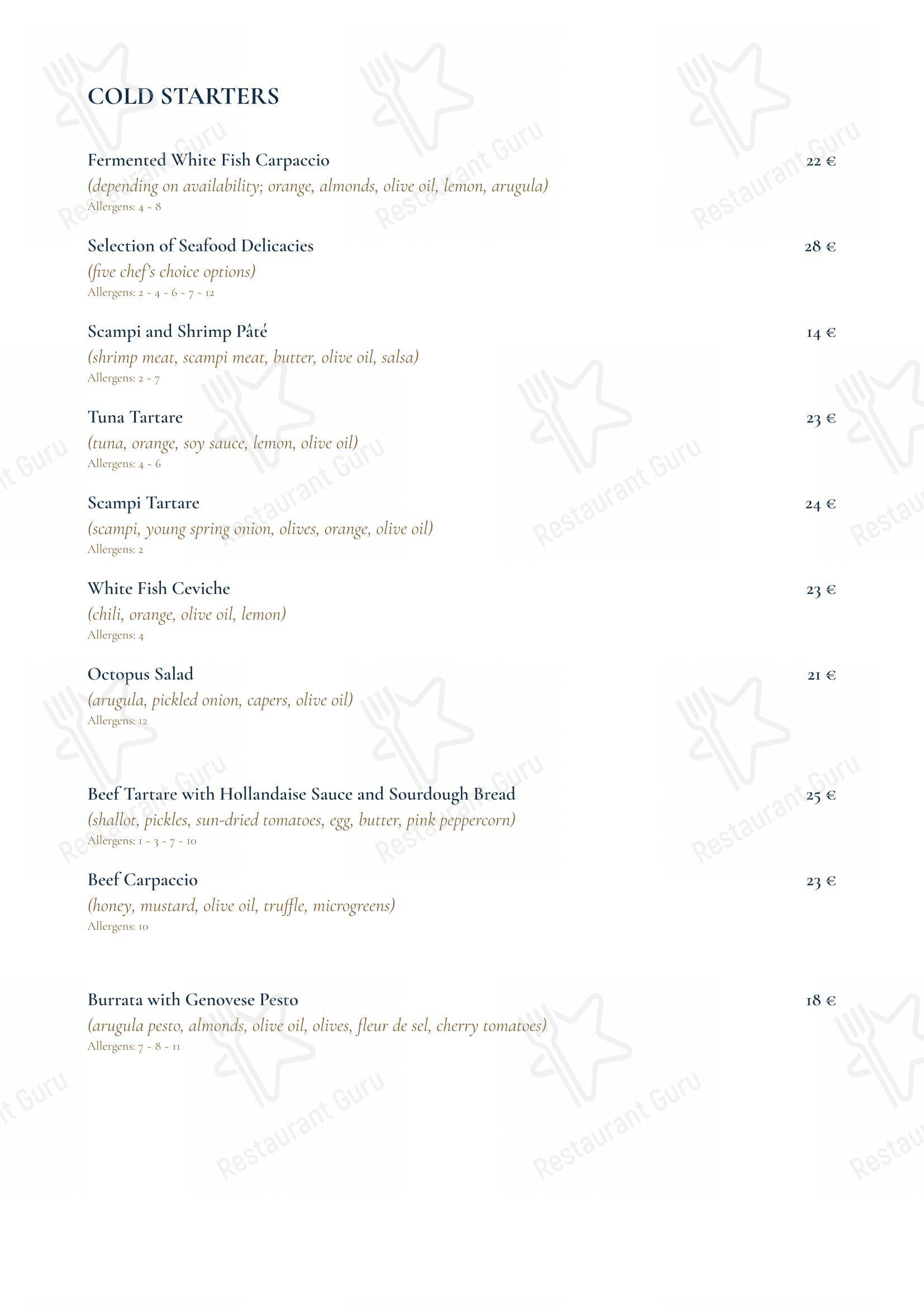 Restaurant Kadena in Spalato - Menu bar