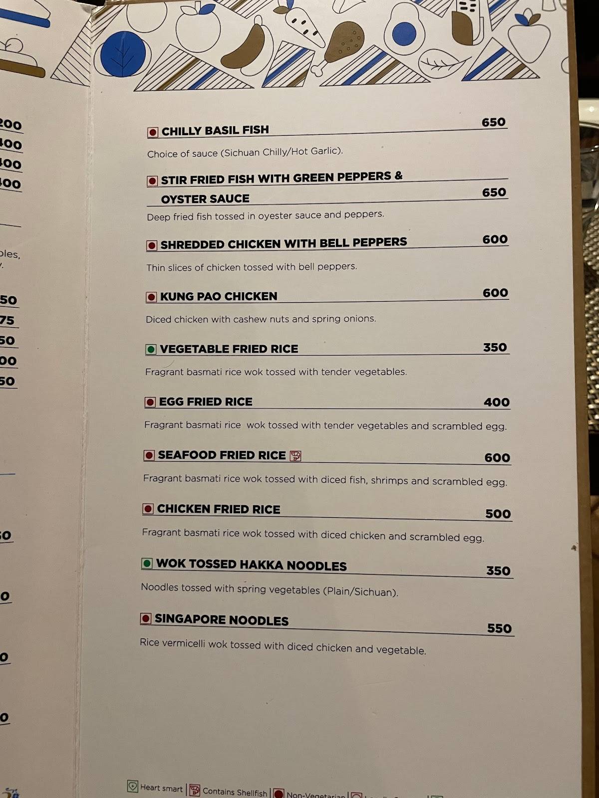 Keraleeyam at Raviz Kadavu menu