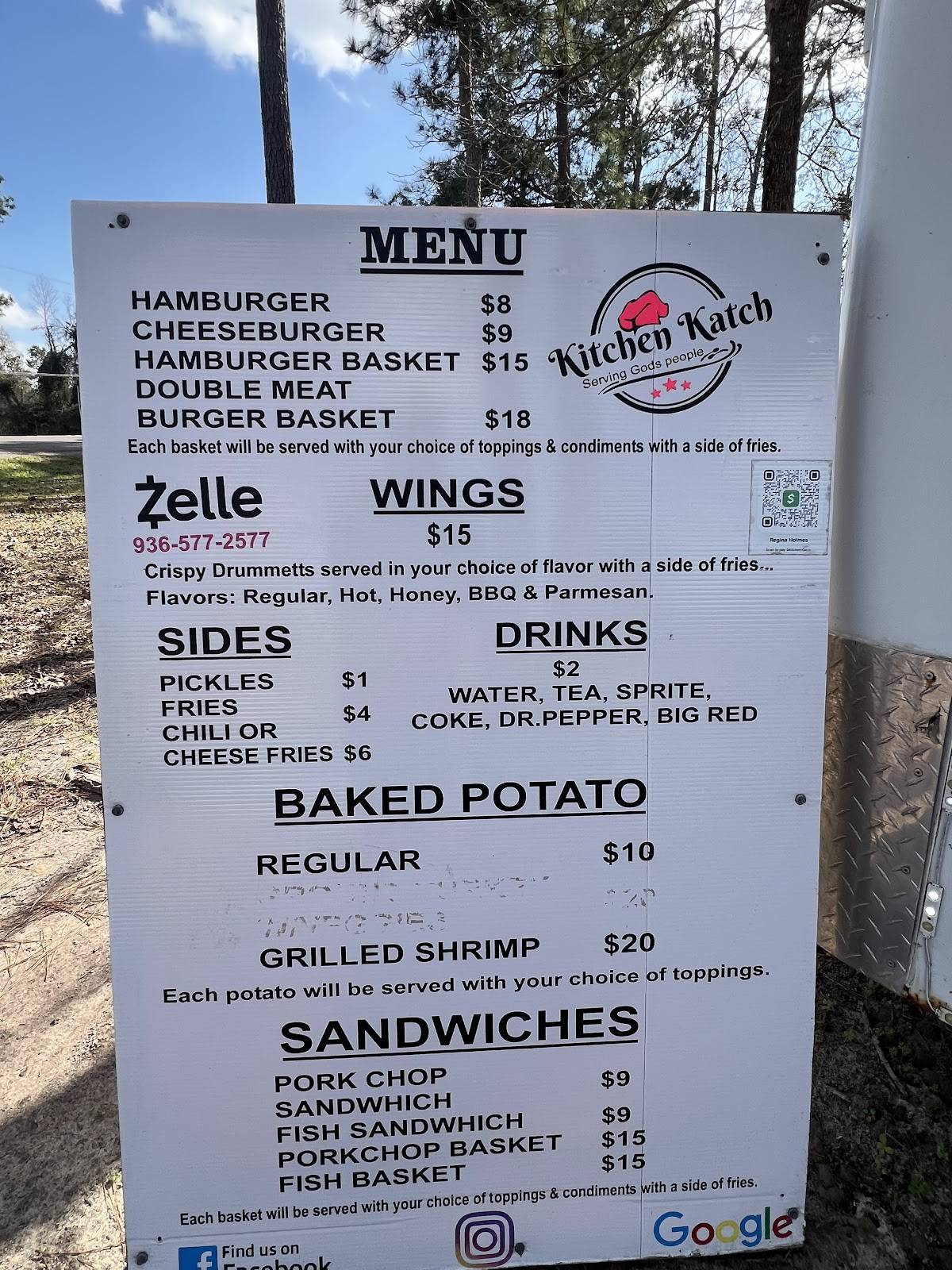Menu at Kitchen Katch restaurant, Coldspring