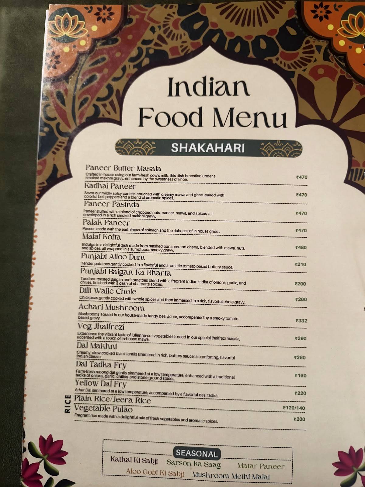 Kitchen Sutra menu