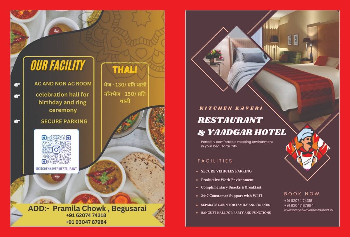 Kitchen kaveri restaurant with cabin menu