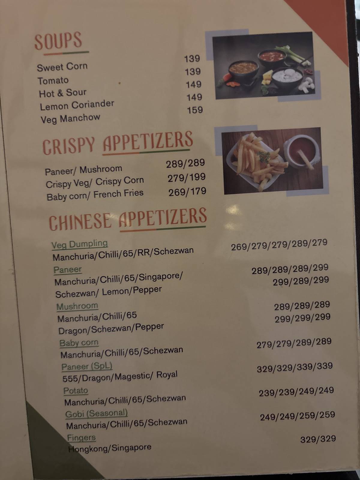 LA Panchavati pure veg restaurant menu