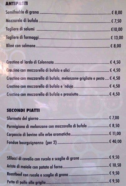 Menu di Trattoria-Vineria L'Idillio 