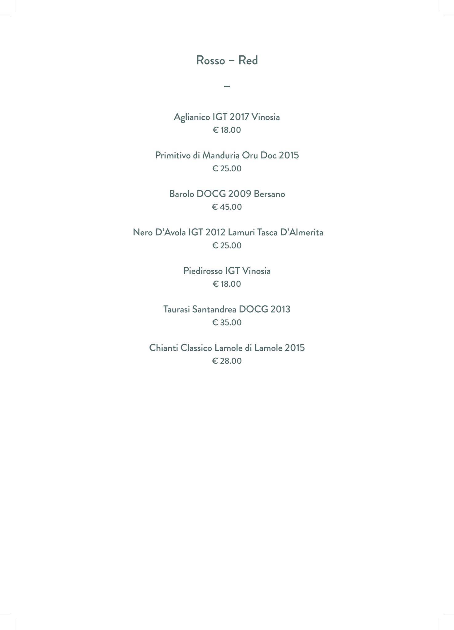 Menu di Ristorante La Limonaia 