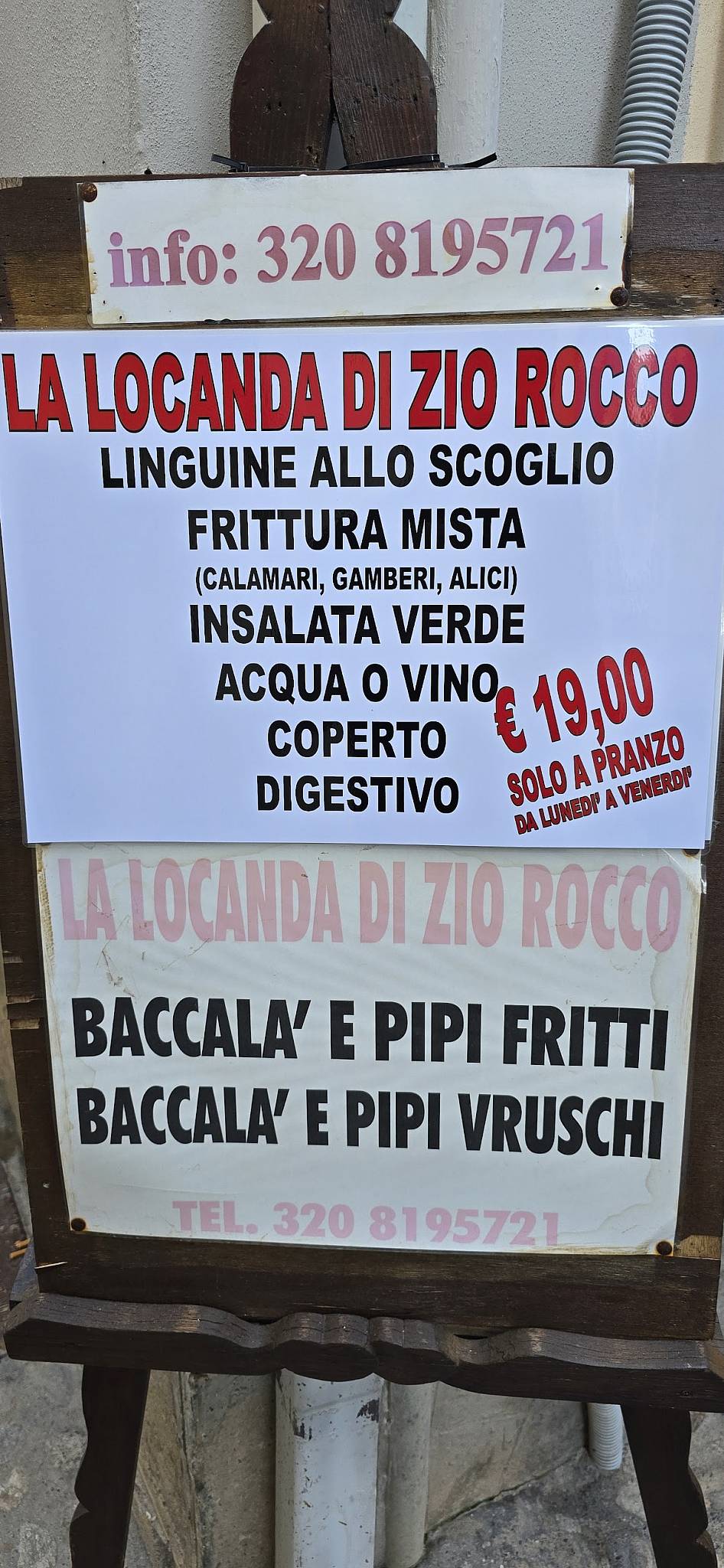 Menu di La Locanda Di Zio Rocco 