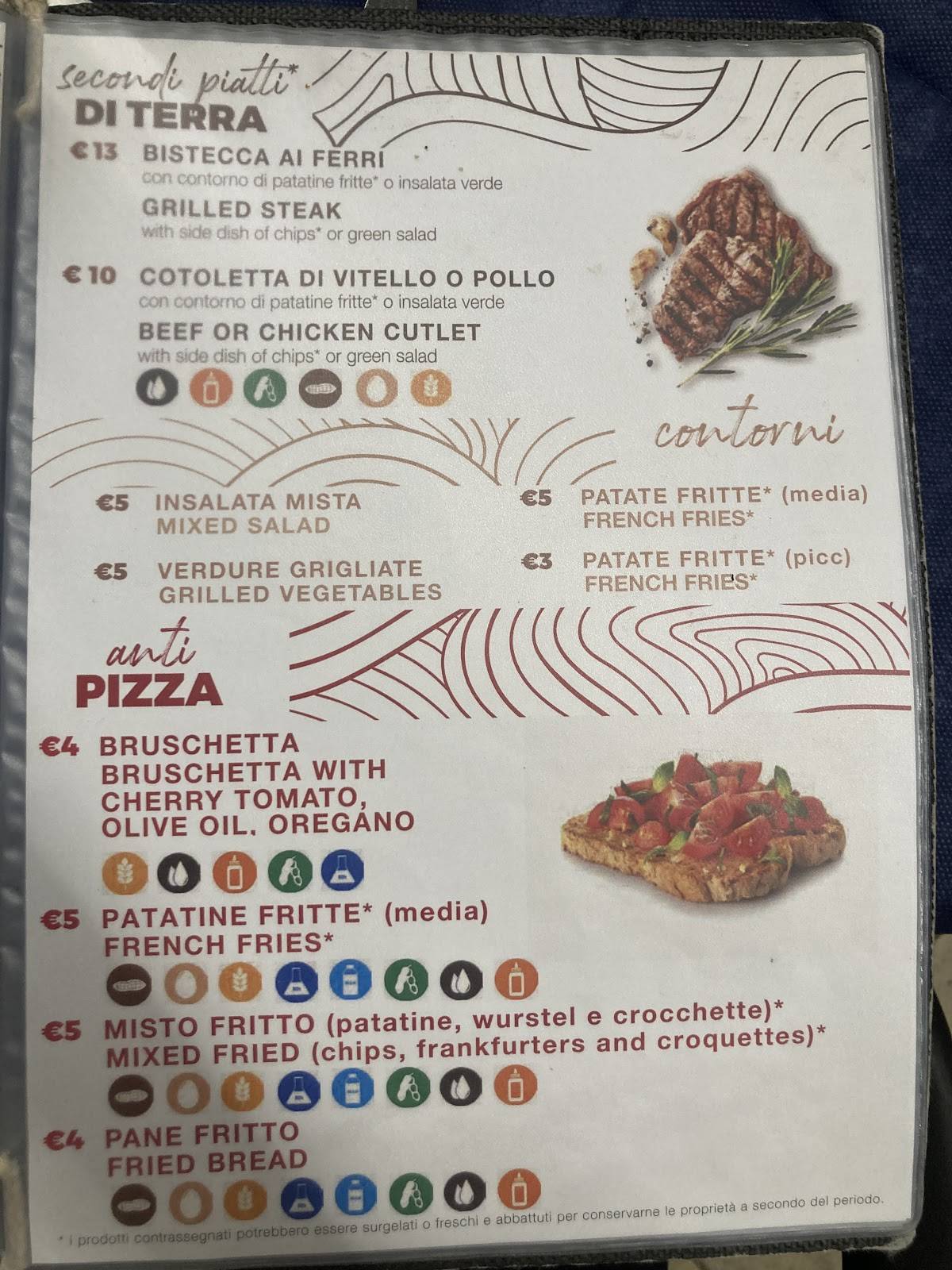 Menu di La Risacca - Ristorante - Pizzeria nuova gestione 