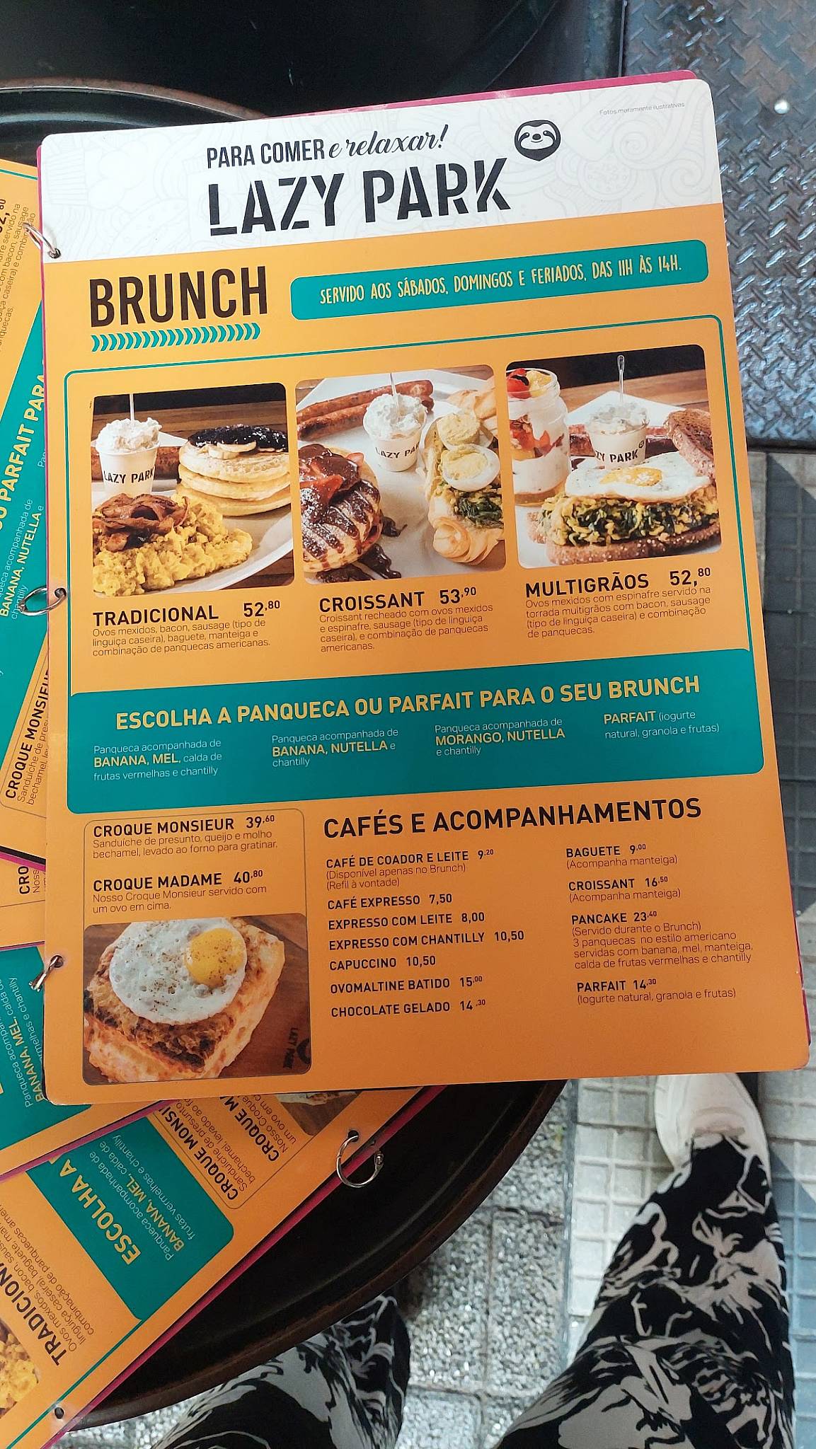 Lazy Park & Food cardápio