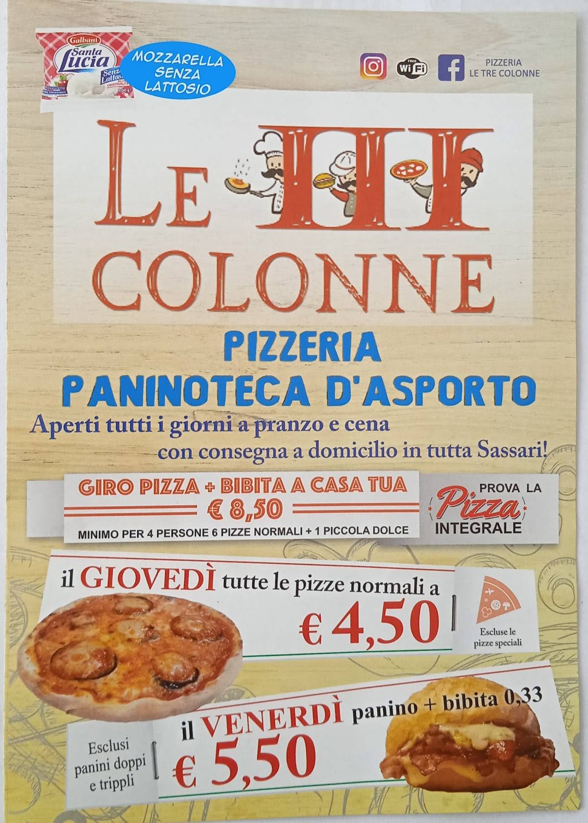 Menu di Le Tre Colonne 