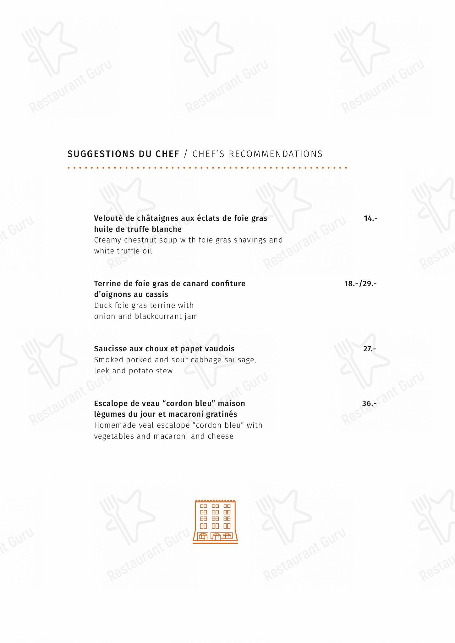 Tea Menu per Restaurant Les Armures ristorante