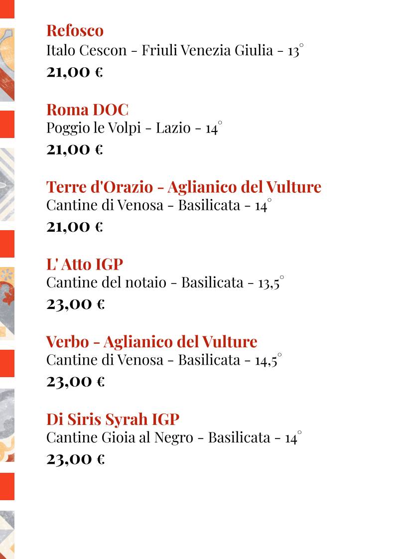 Menu di MANGIO la cucina come a casa 