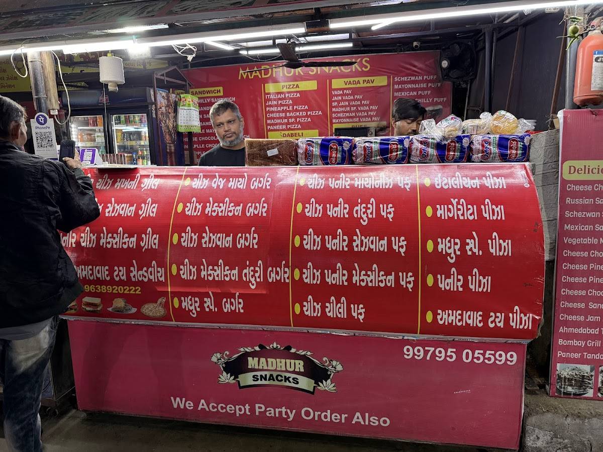 Madhur Snacks menu