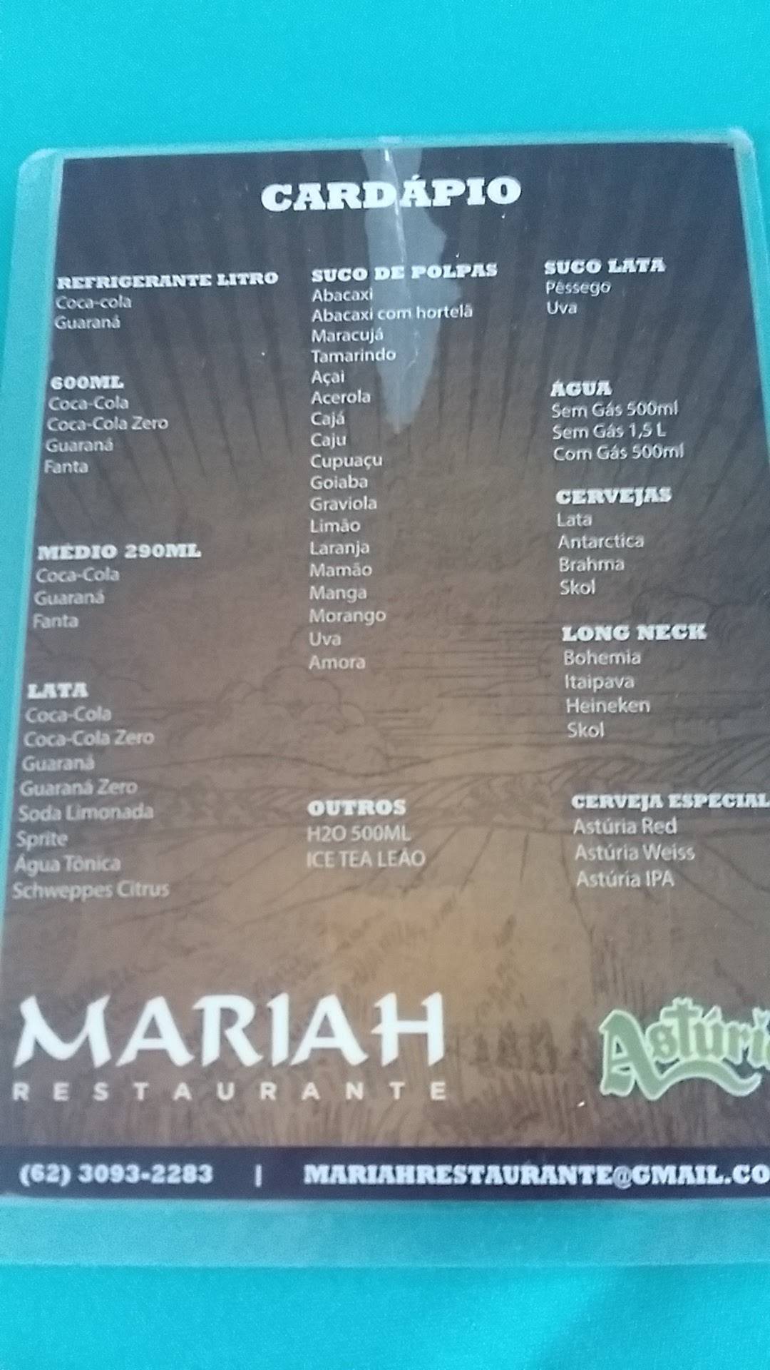 Mariah Restaurante - Self Service, Almoco!! cardápio