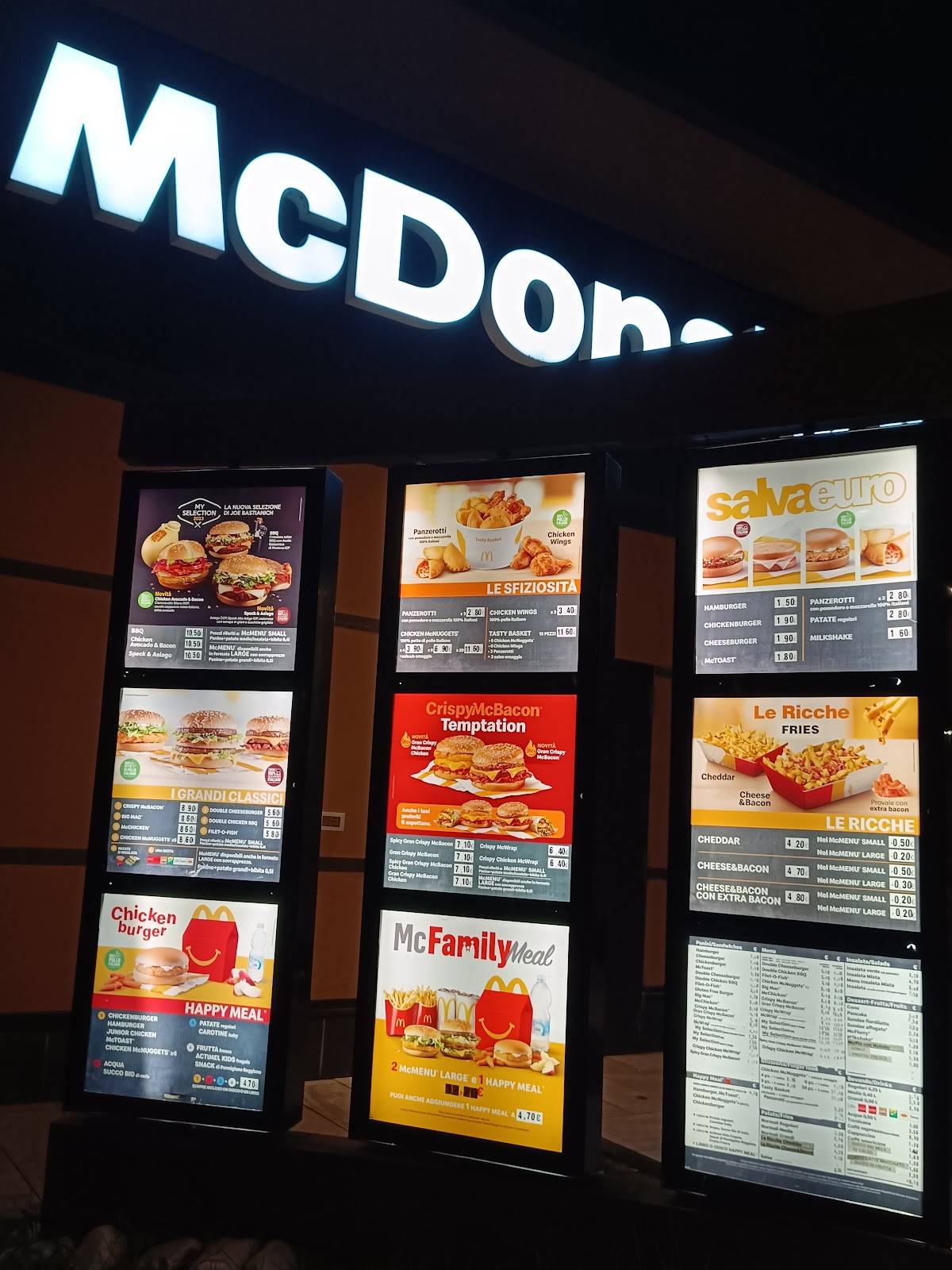 Menu di McDonald's Crotone Passovecchio 