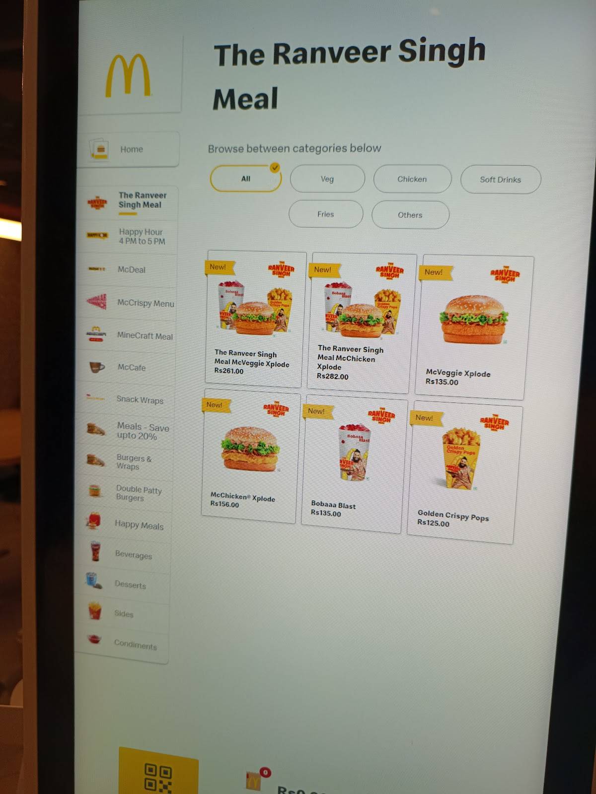 McDonald's menu