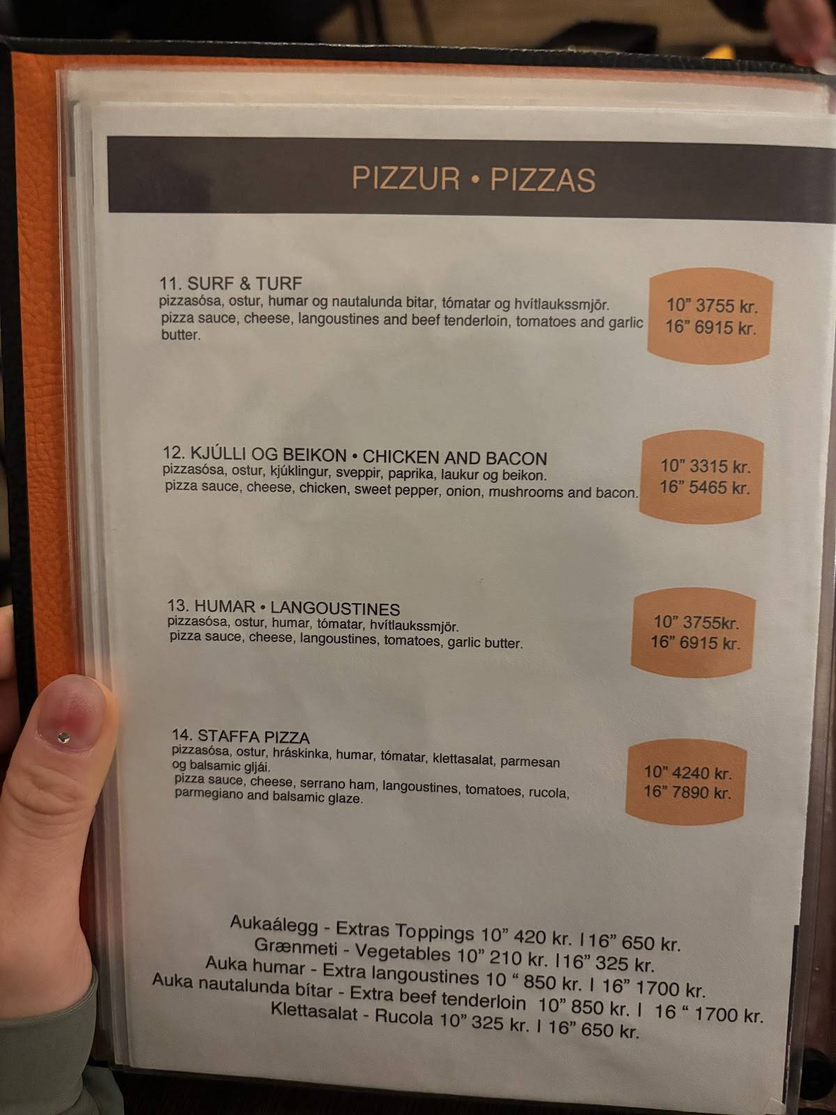 Menu de Mika