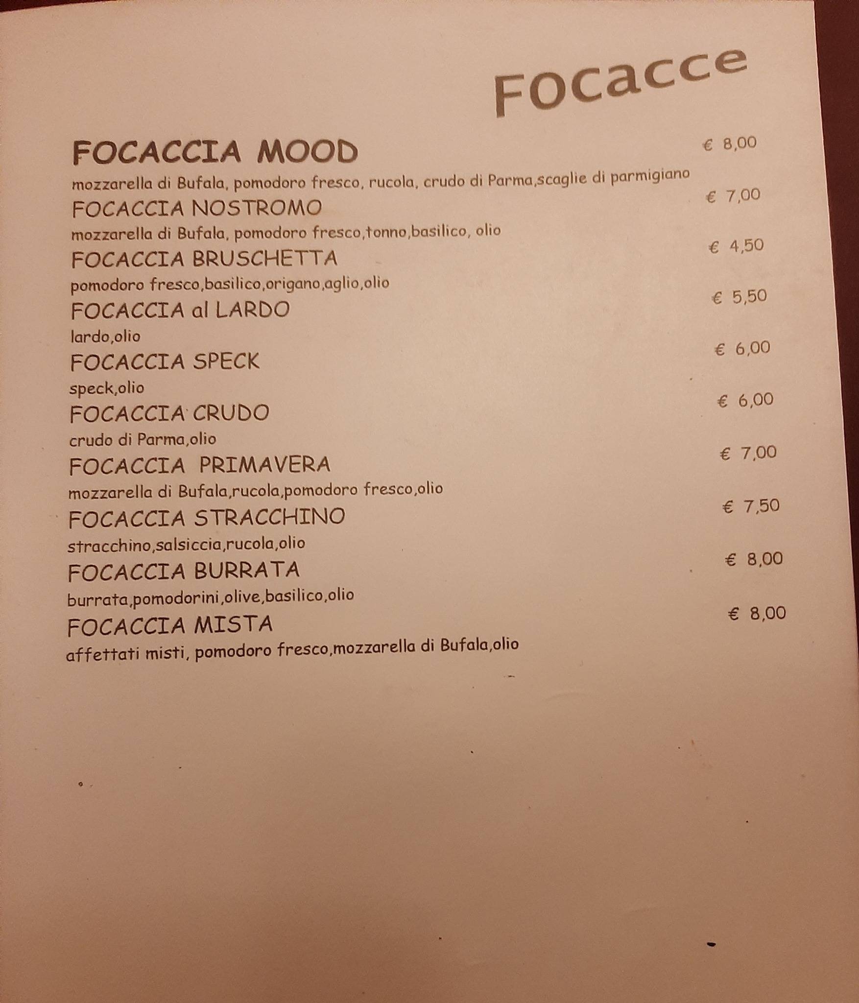 Menu di Mood 