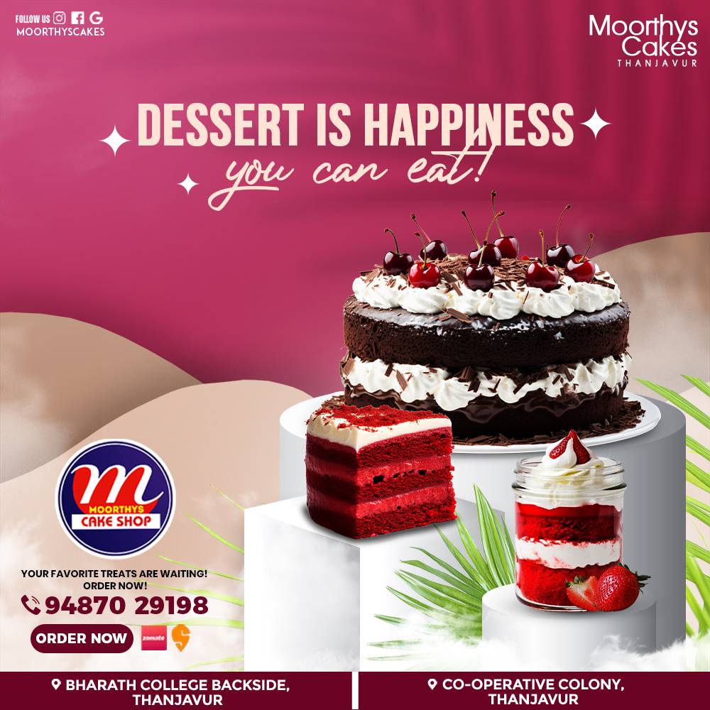 Moorthys Cake Shop menu