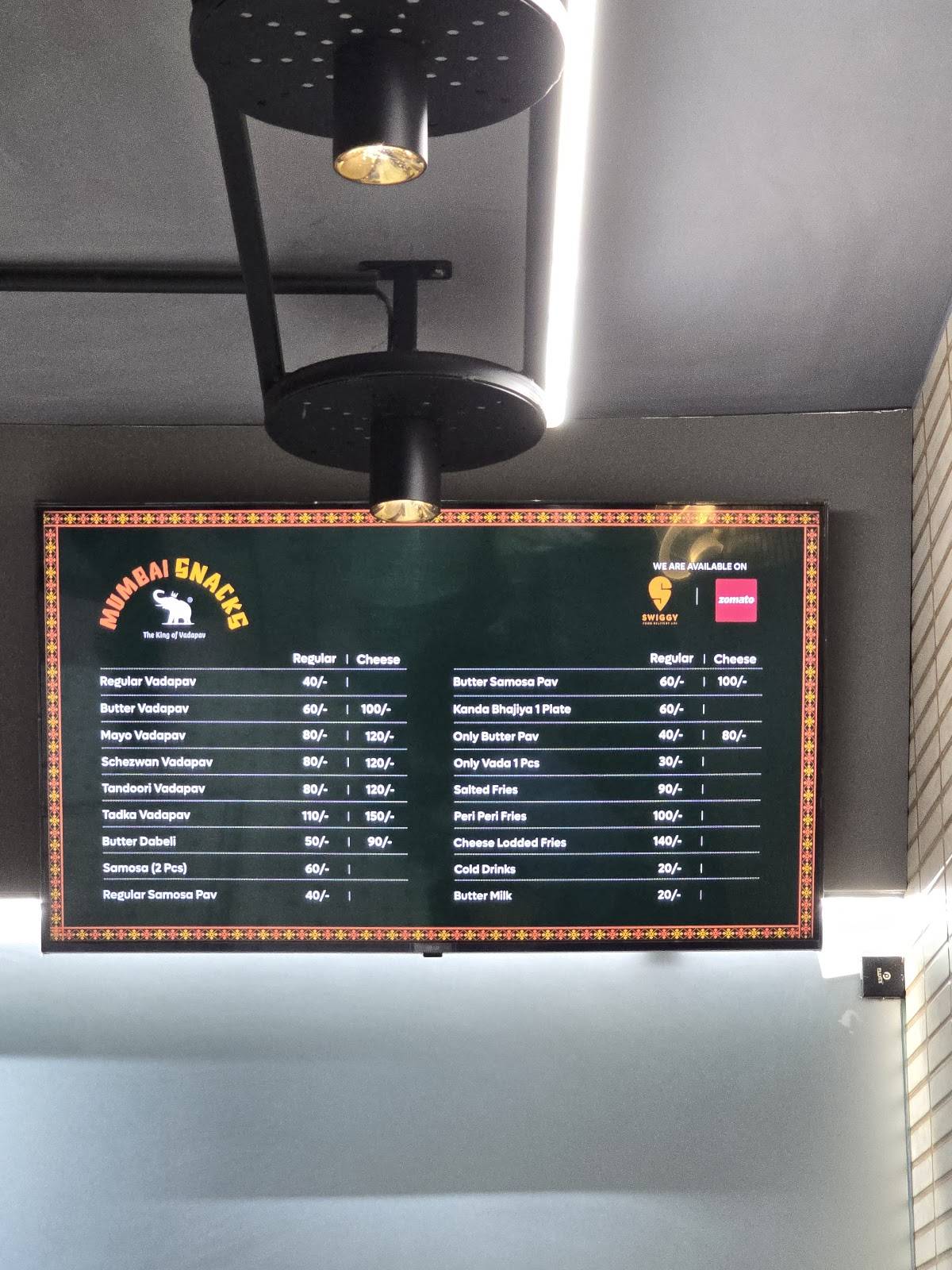 Mumbai Snacks Best vadapav in Rajkot menu
