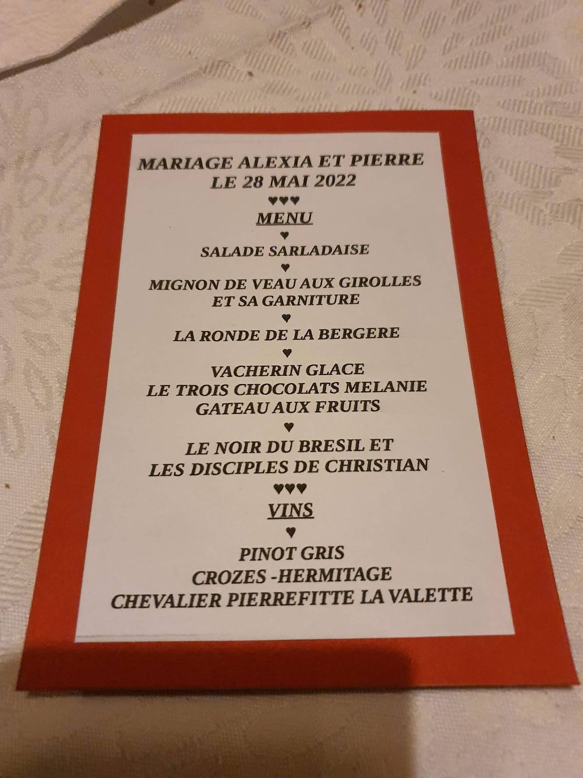 Menu de Musculus Martine