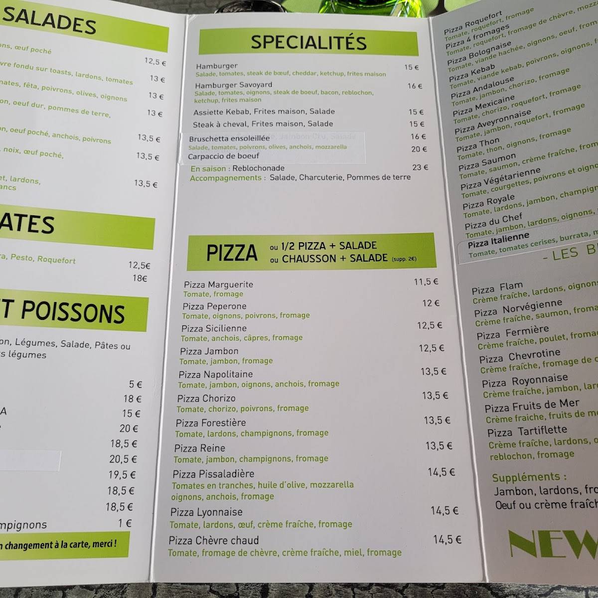 Menu de NEW CANTINE