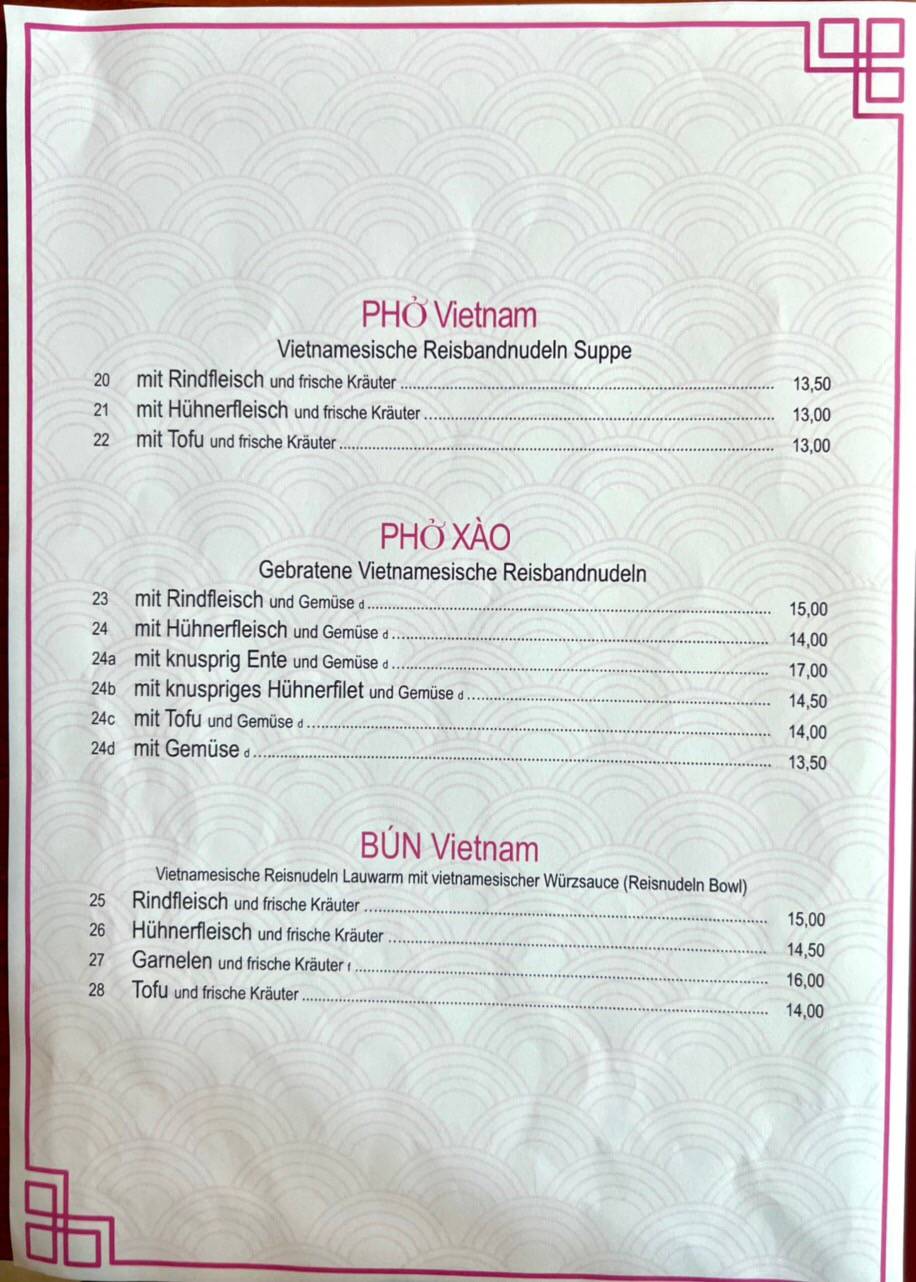 Speisekarte Von Ngon Ngon Restaurant Neuenburg Neuenburg Am Rhein