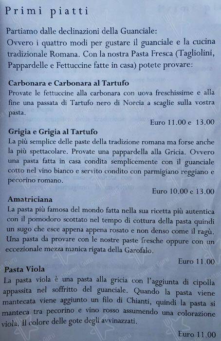 Menu di Noi Nuova Osteria Italiana 