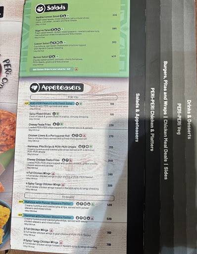 Nando's menu