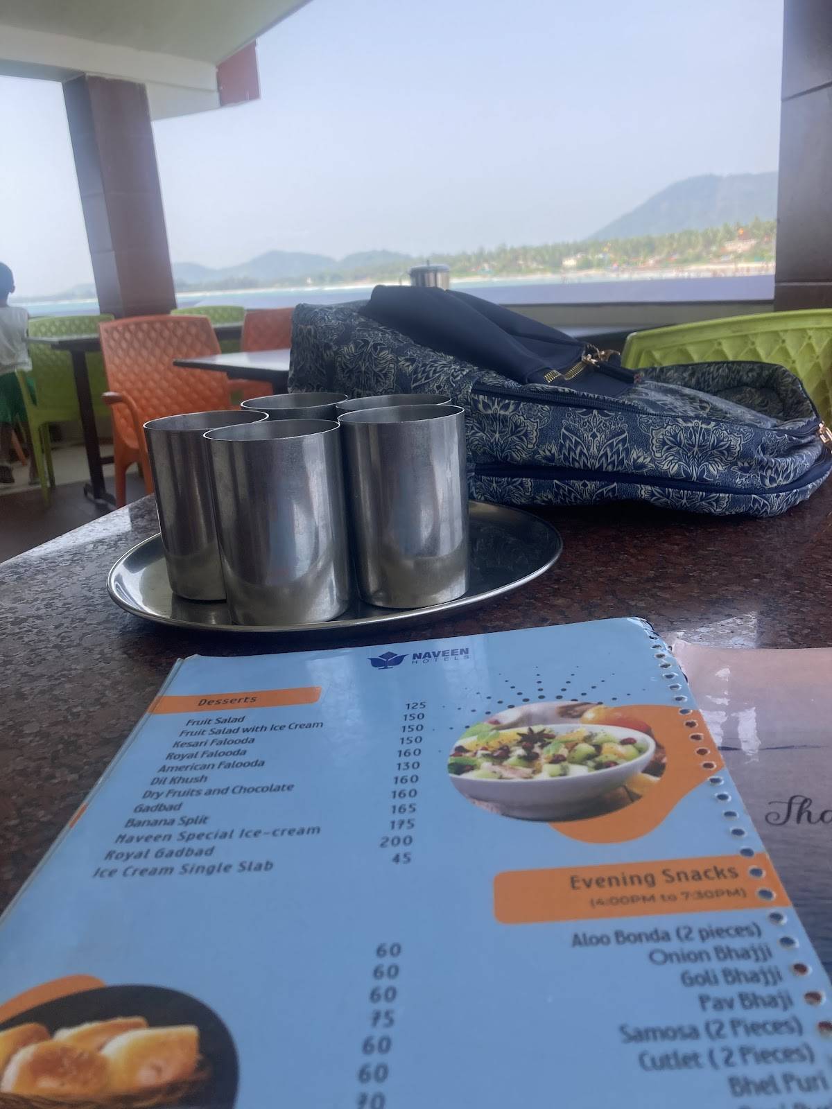 Naveen Beach Restaurant menu