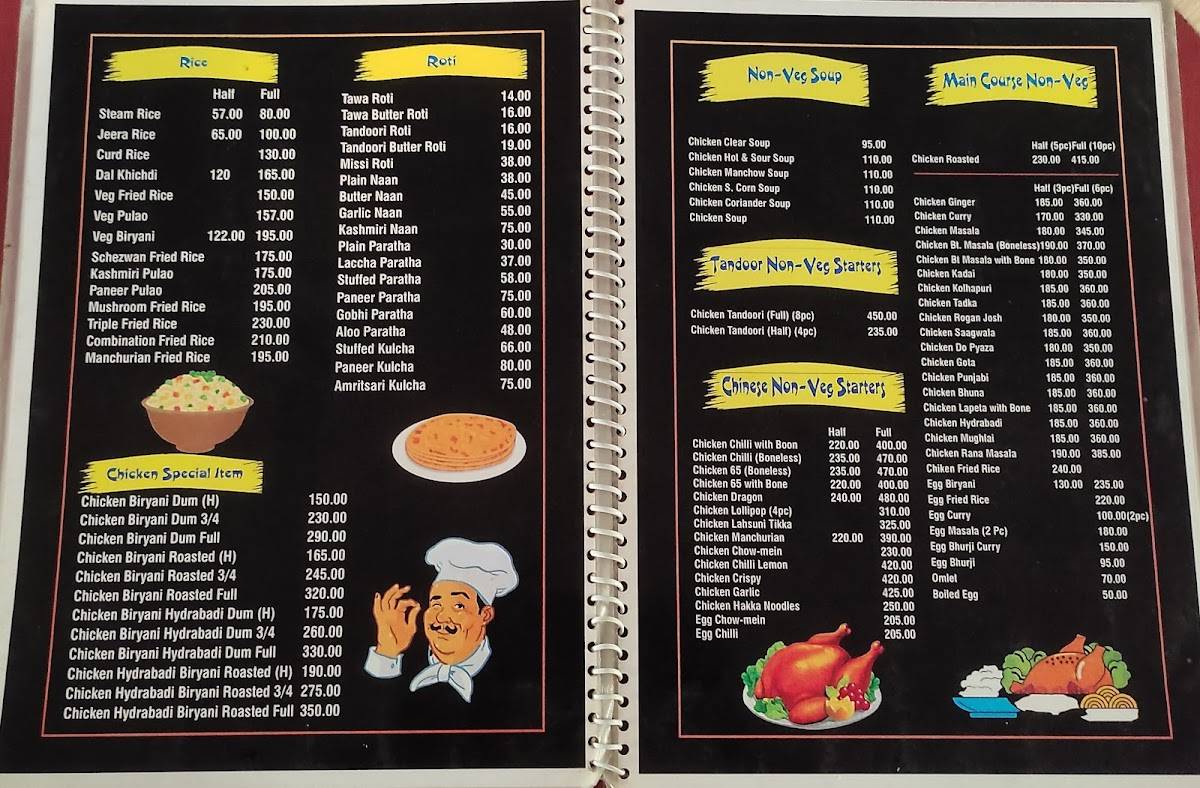 New Shubham Restaurant menu