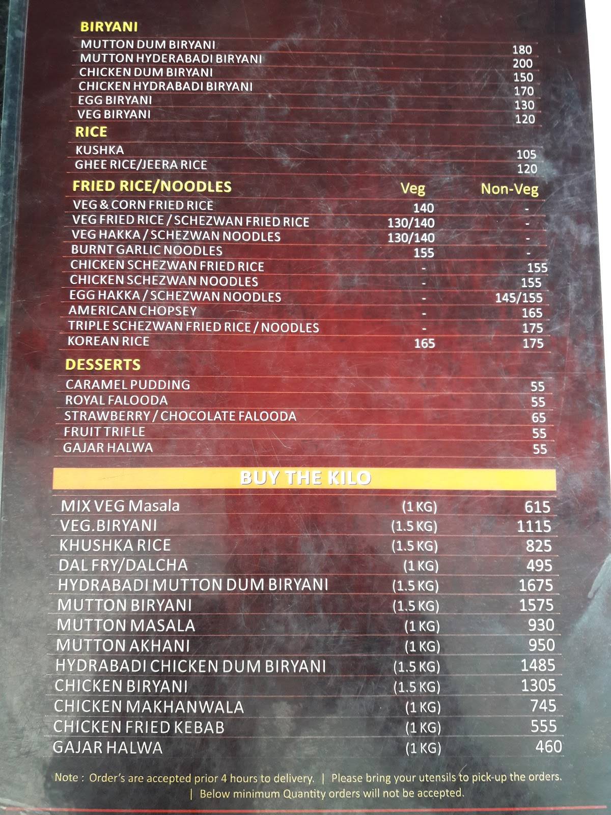 Menu At Niyaaz Restaurant Kolhapur Branch Kolhapur 517 E Ward