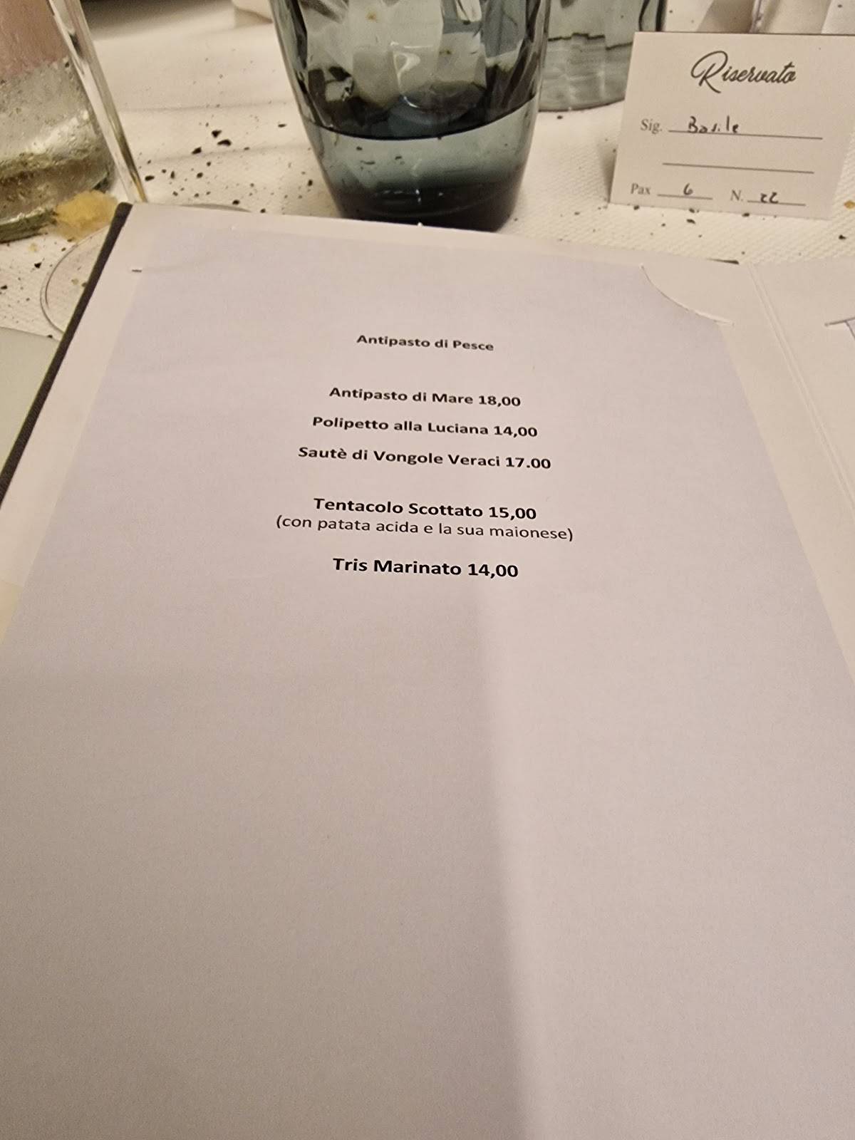 Menu di O' Scialatiello 