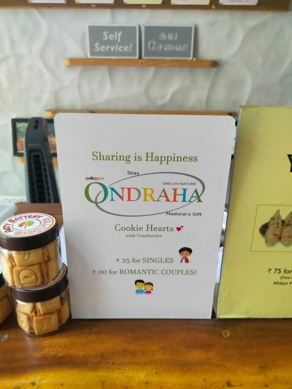 ONDRAHA menu