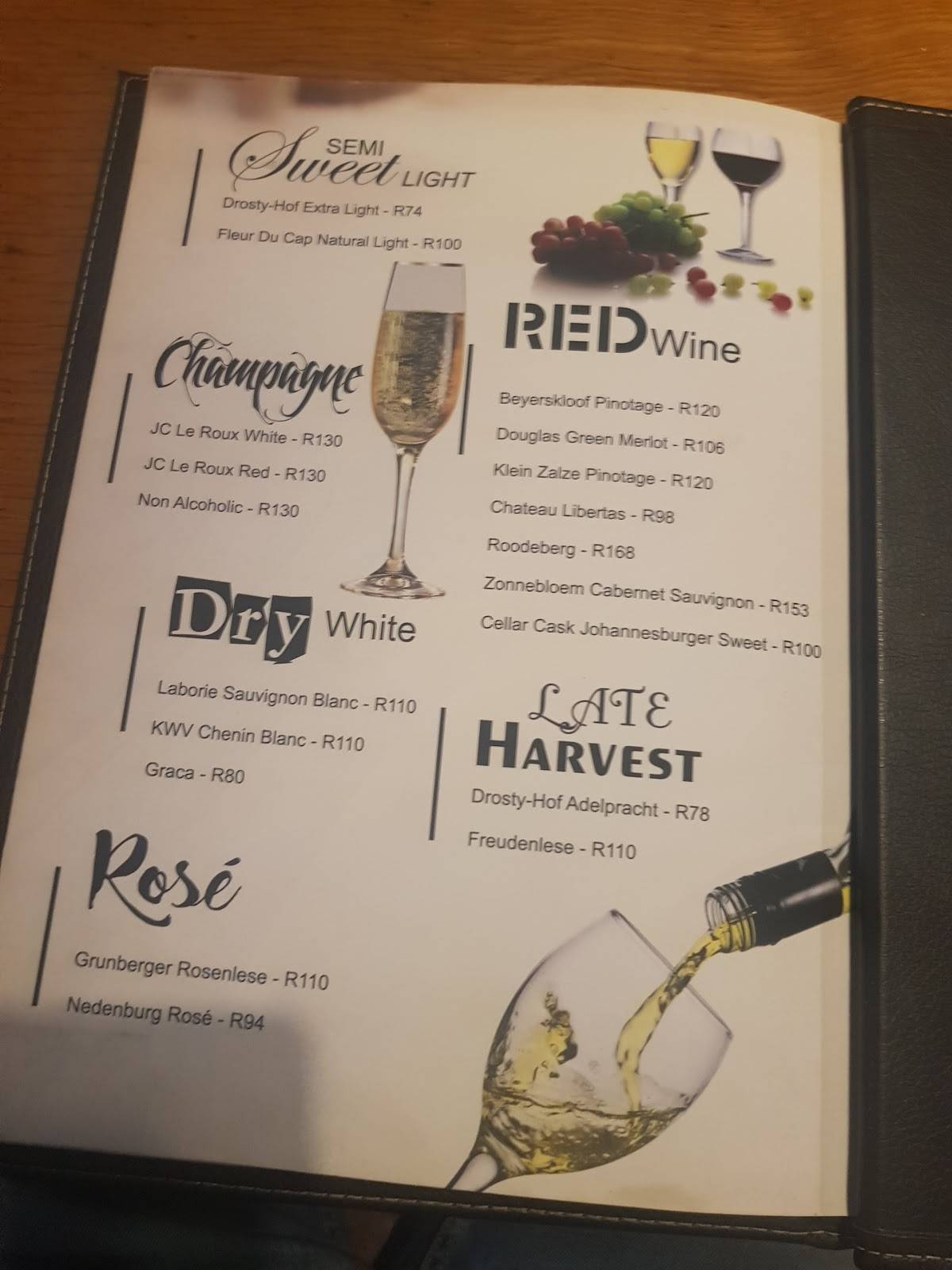 Menu at Oaks Pub & Grill, Mokopane