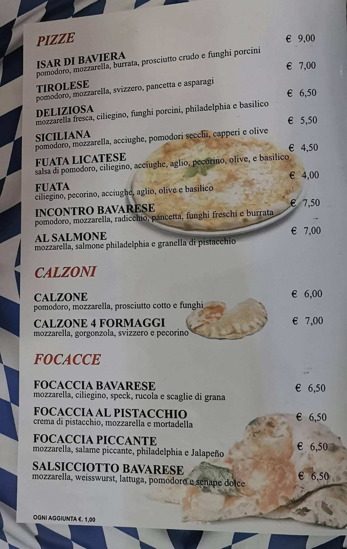 Menu di Oktoberfest Ristorante pizzeria 