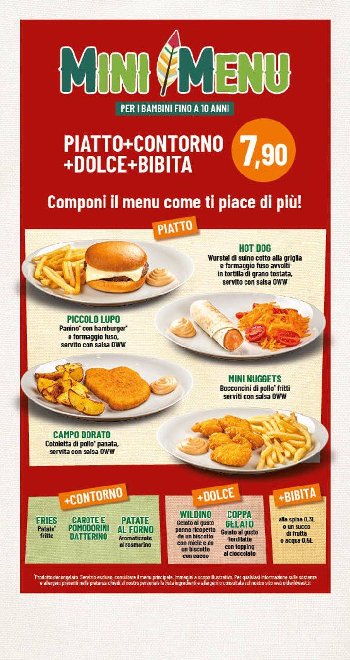 Menu di Old Wild West | The Village Parco de' Medici 