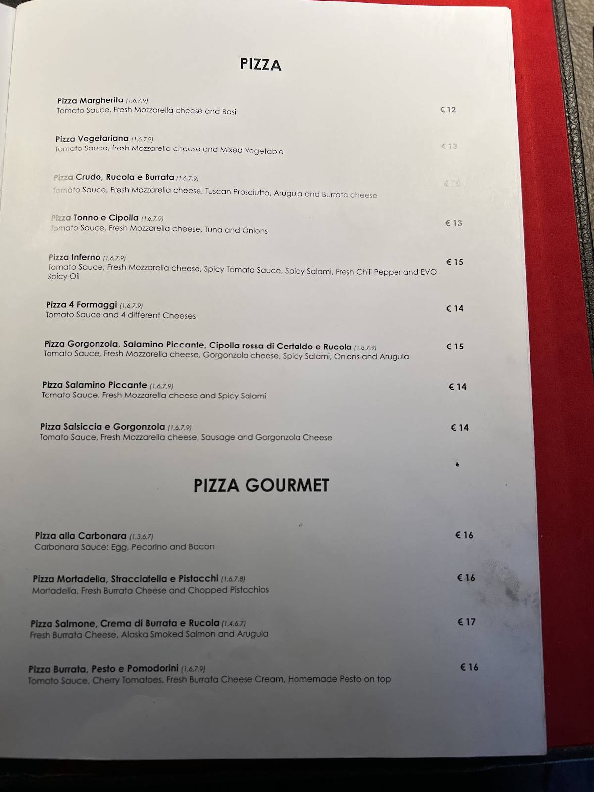 Menu di Oliandolo Caffè Ristoro 