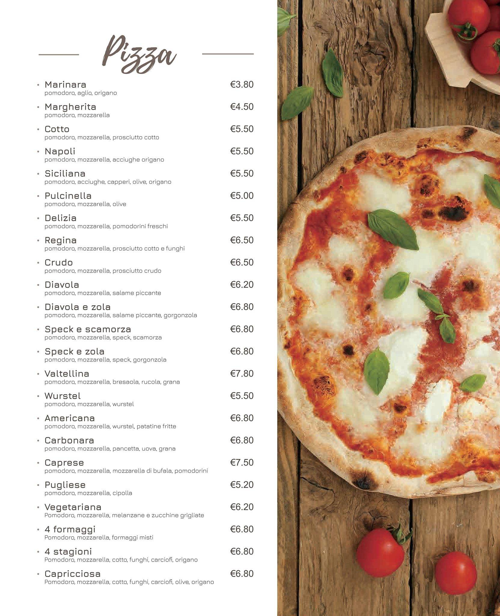 Menu di Olimpia Ristorante Pizzeria 