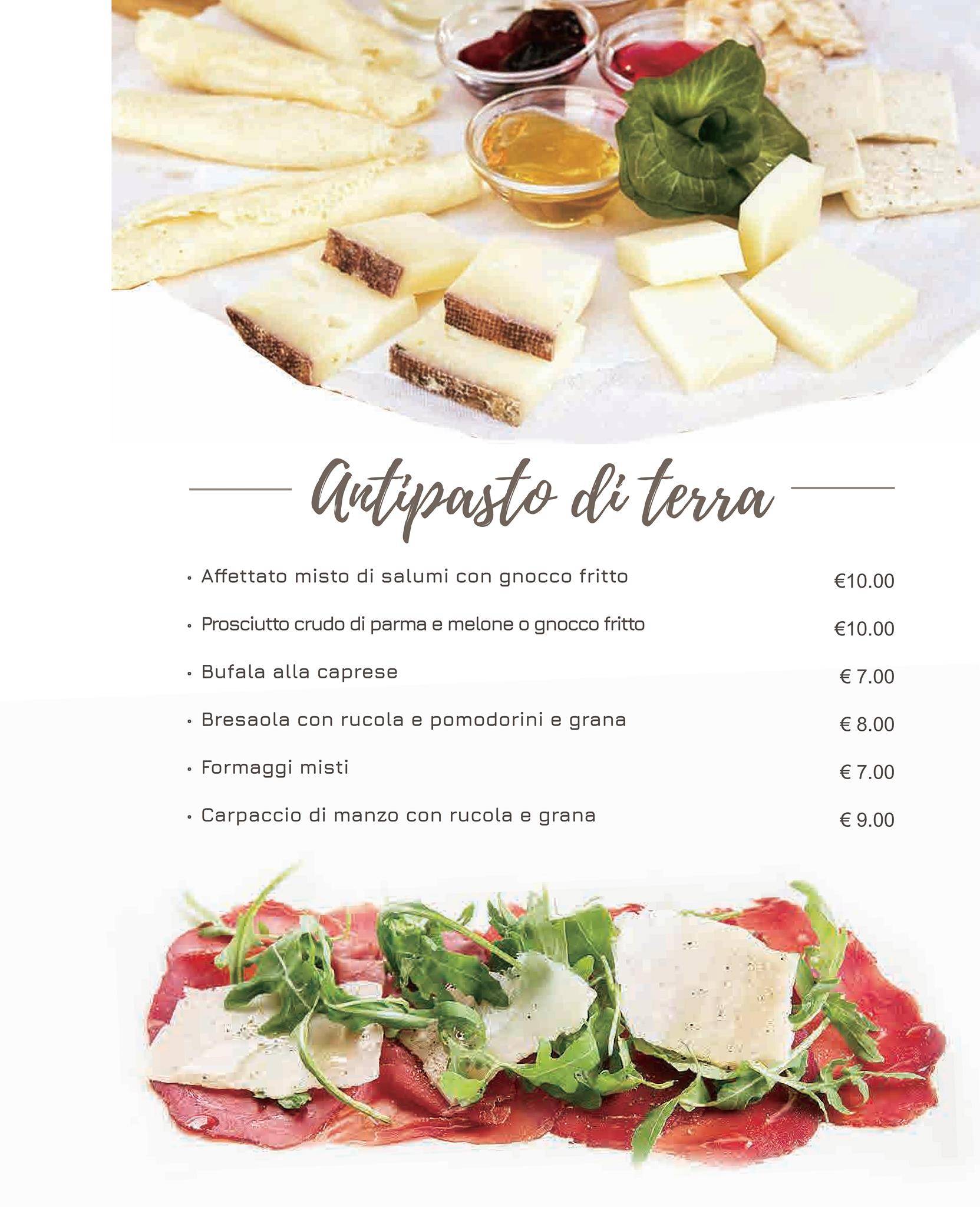 Menu di Olimpia Ristorante Pizzeria 