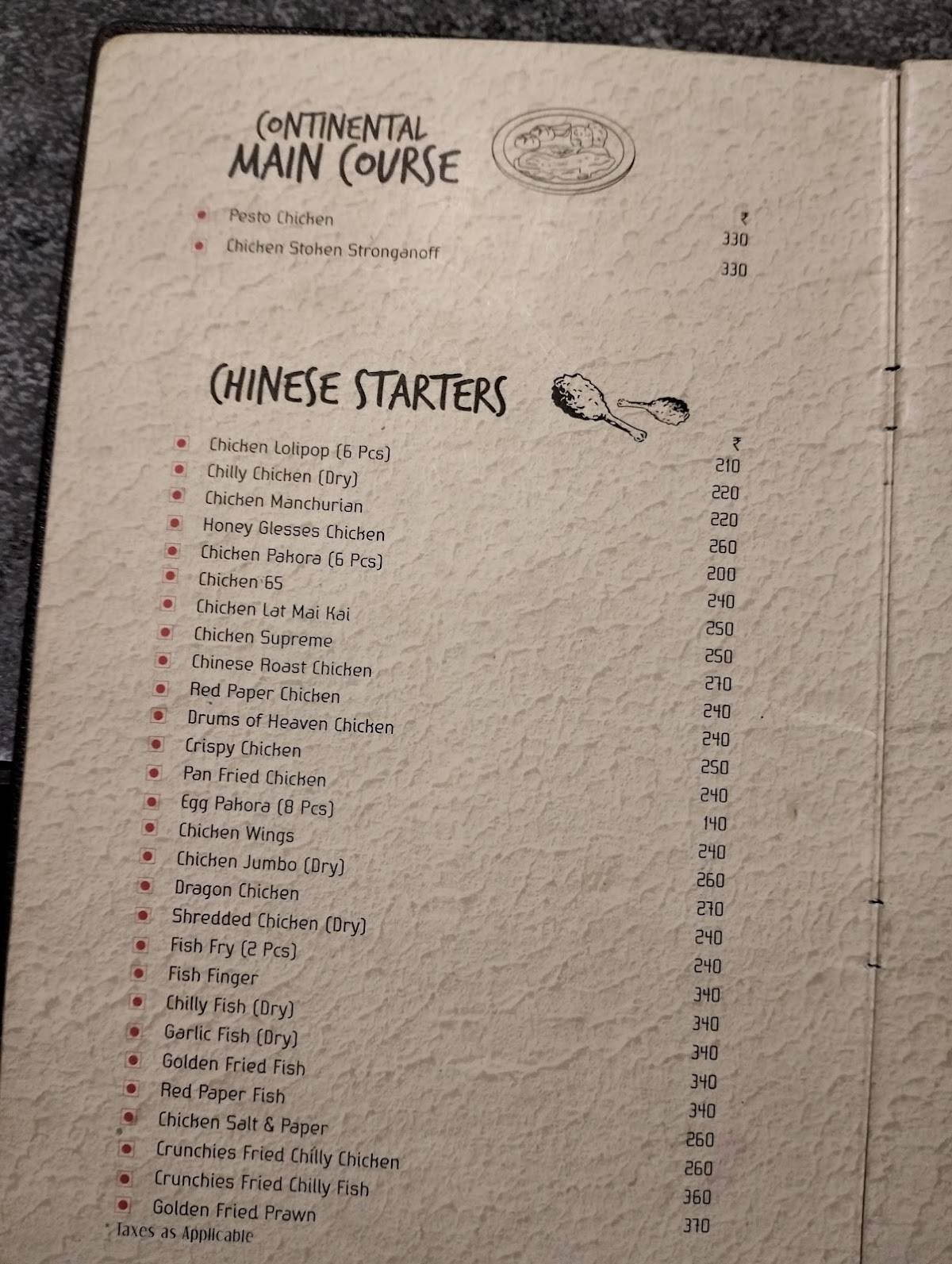 One by One menu
