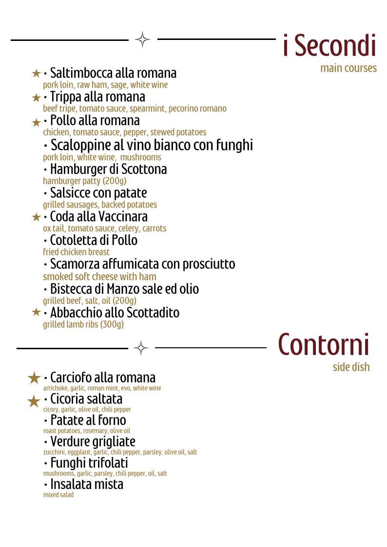 Menu di Osteria da Luciano 