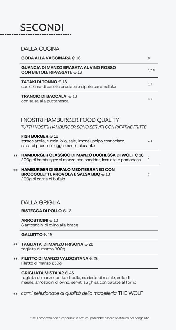 Menu di Osteria Urbana 