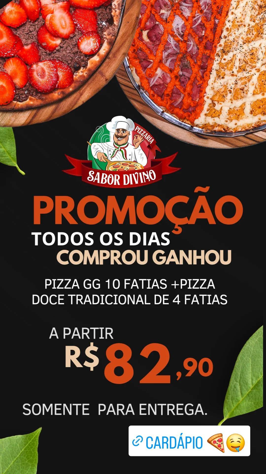PIZZARIA SABOR DIVINO cardápio