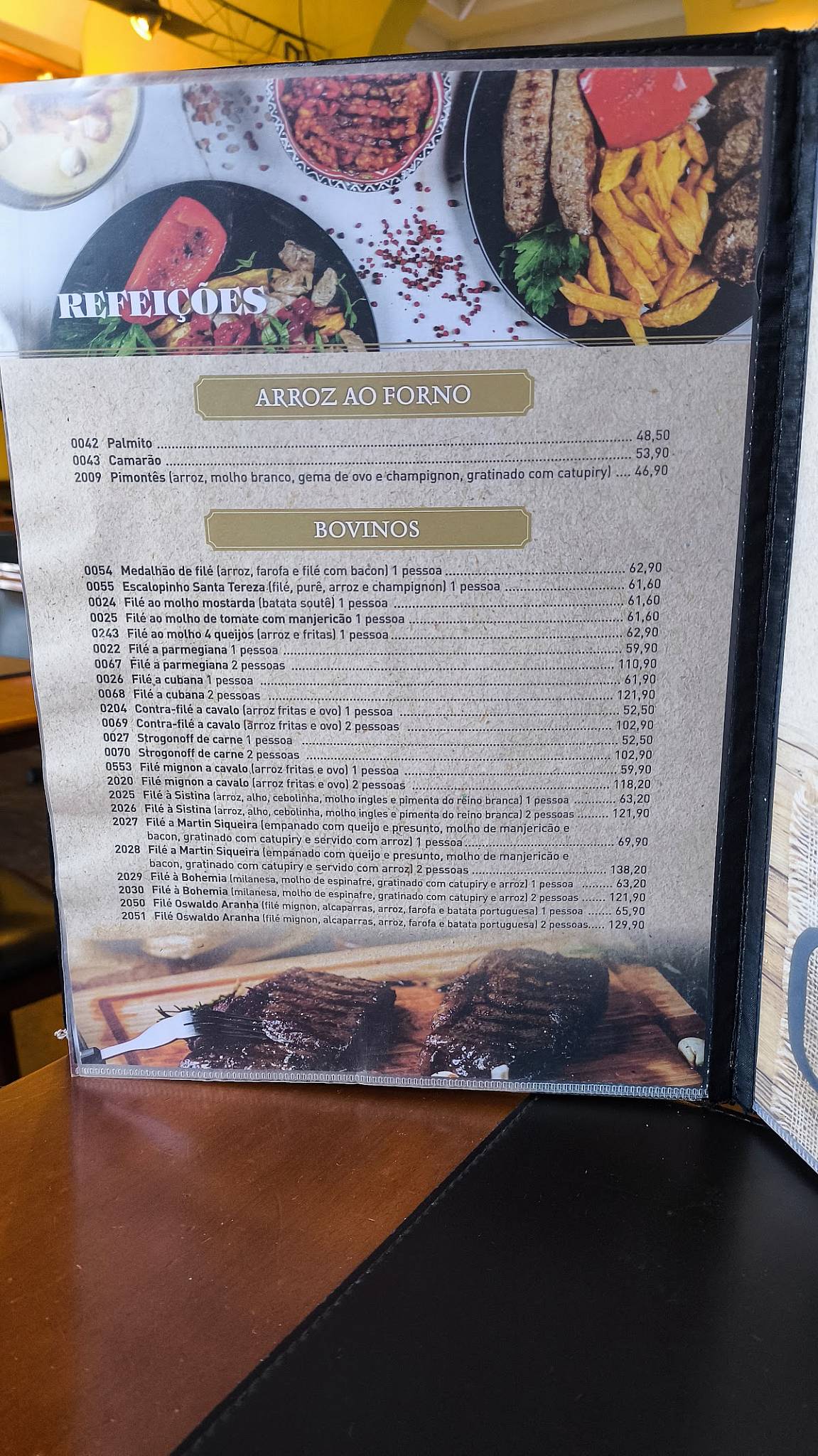 Padaria Santa Tereza cardápio