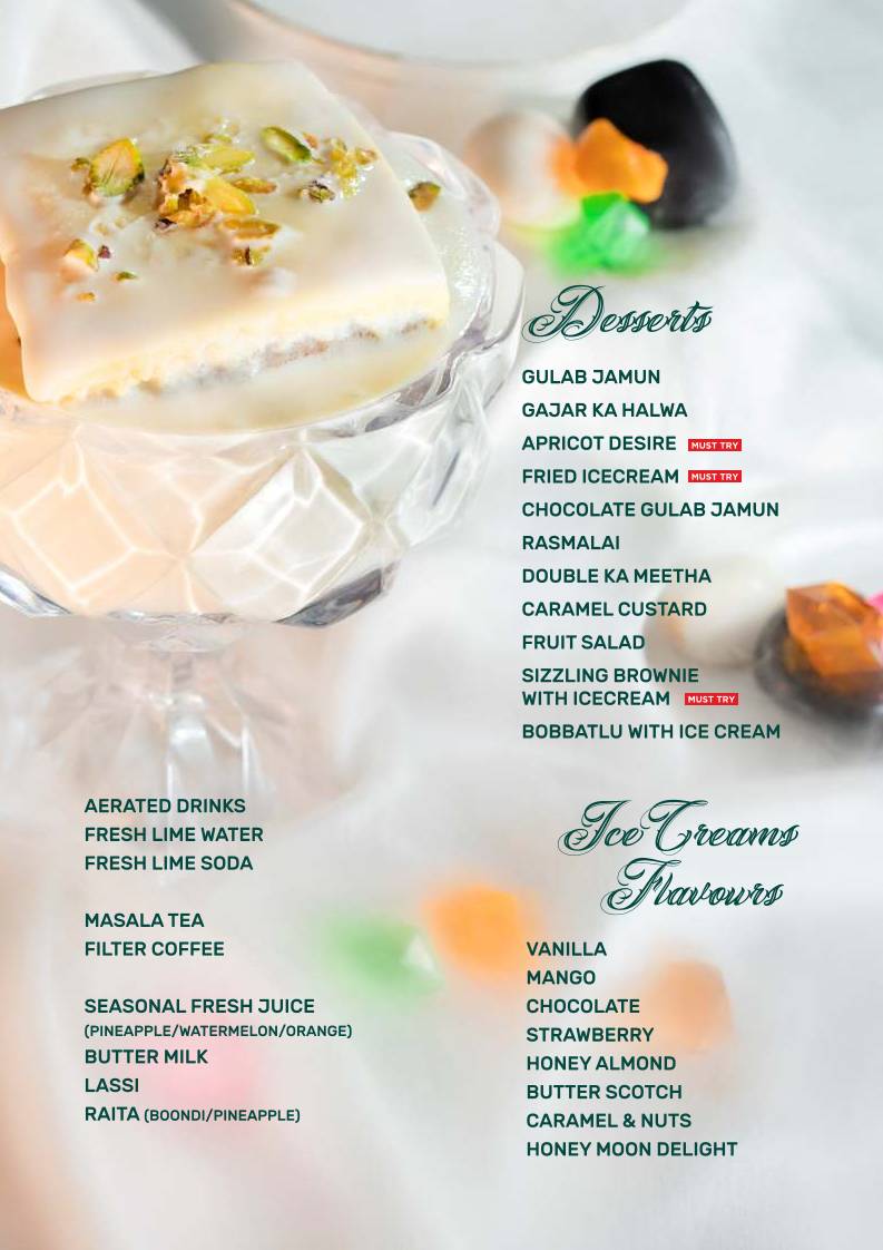 Pakka Local, Kondapur menu