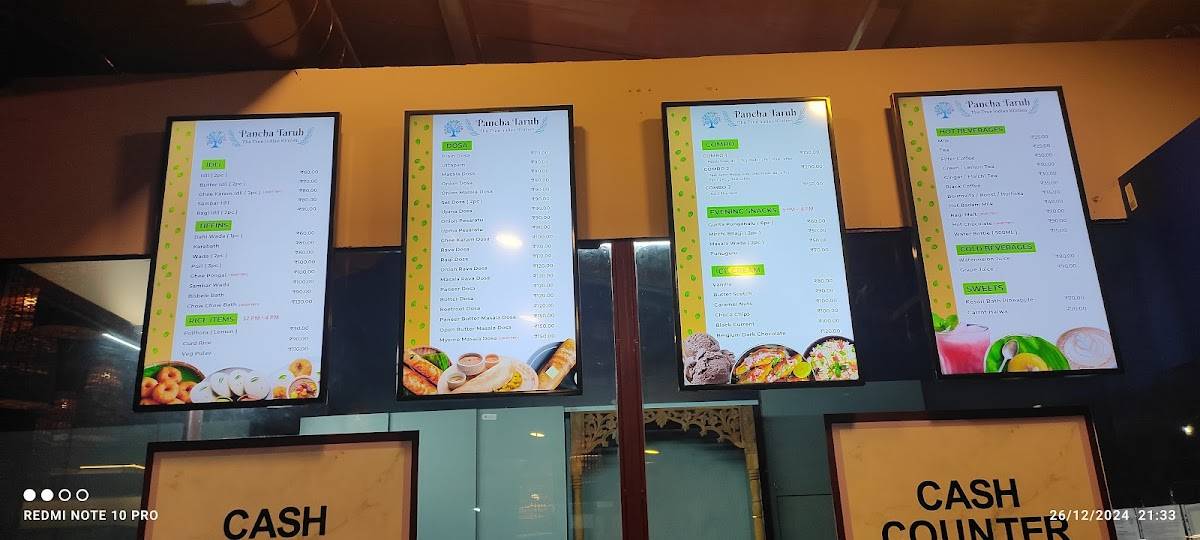 Pancha Taruh - The True Indian Kitchen menu